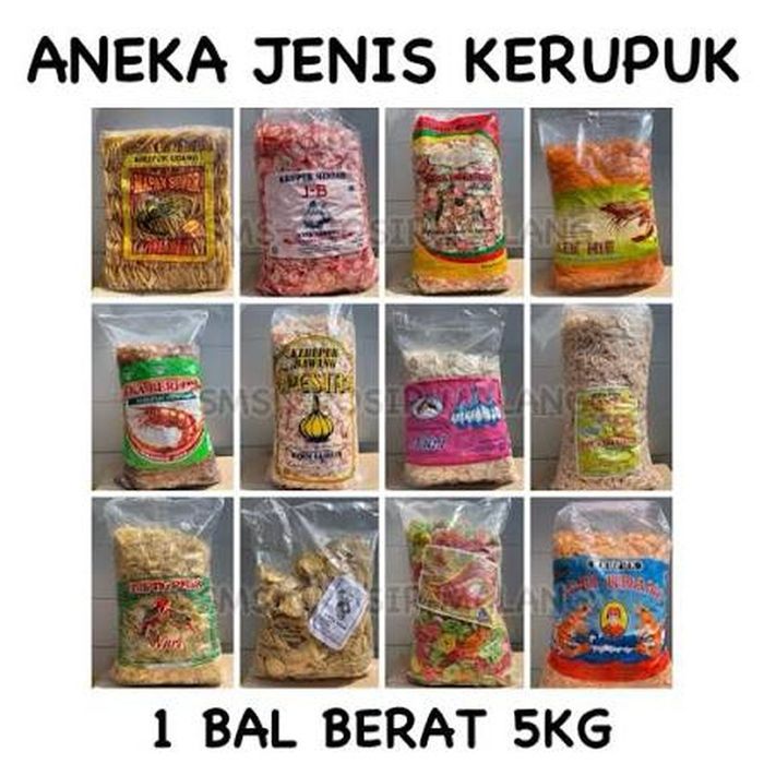 Kerupuk Mentah Aneka Bentuk 500g